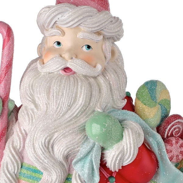 21" Resin Pastel Peppermint Candy Santa Bed Bath & Beyond 34663261